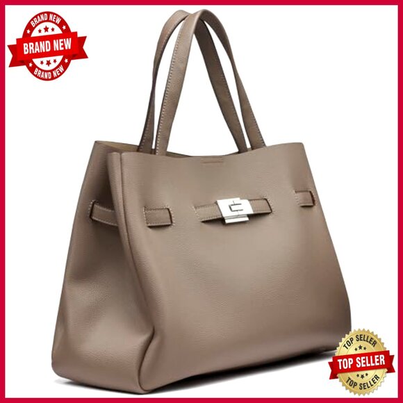 Large Slouchy Tote Satchel Bag Faux Leather Shoulder Strap